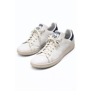 Adidas Stan Smith White Navy Leather Sneakers Men's US 12.5 Classic Casual